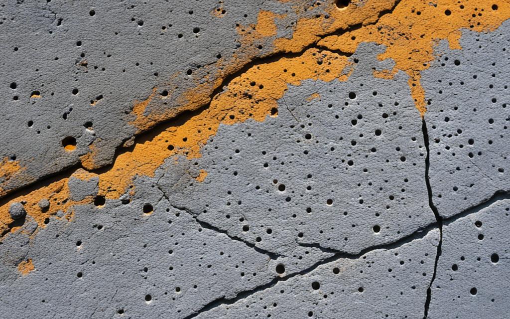 corrosion on carbon concrete